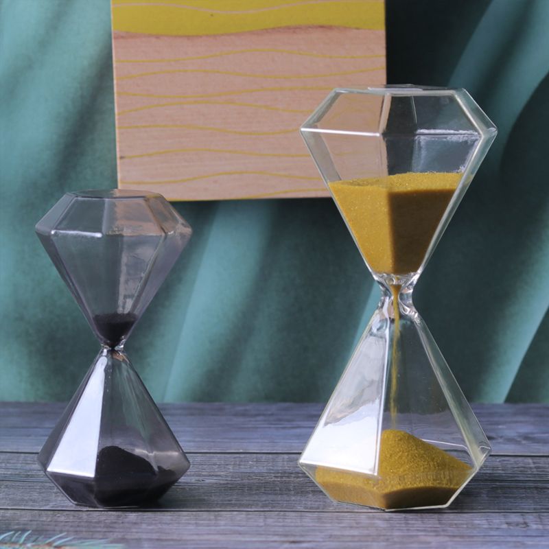 الجملة 5 15 30 دقيقة الوقت الإبداعي ديكور المنزل زخرفة هدية ذهبية الرمال الماس الساعة الرملية الزجاجية الموقت