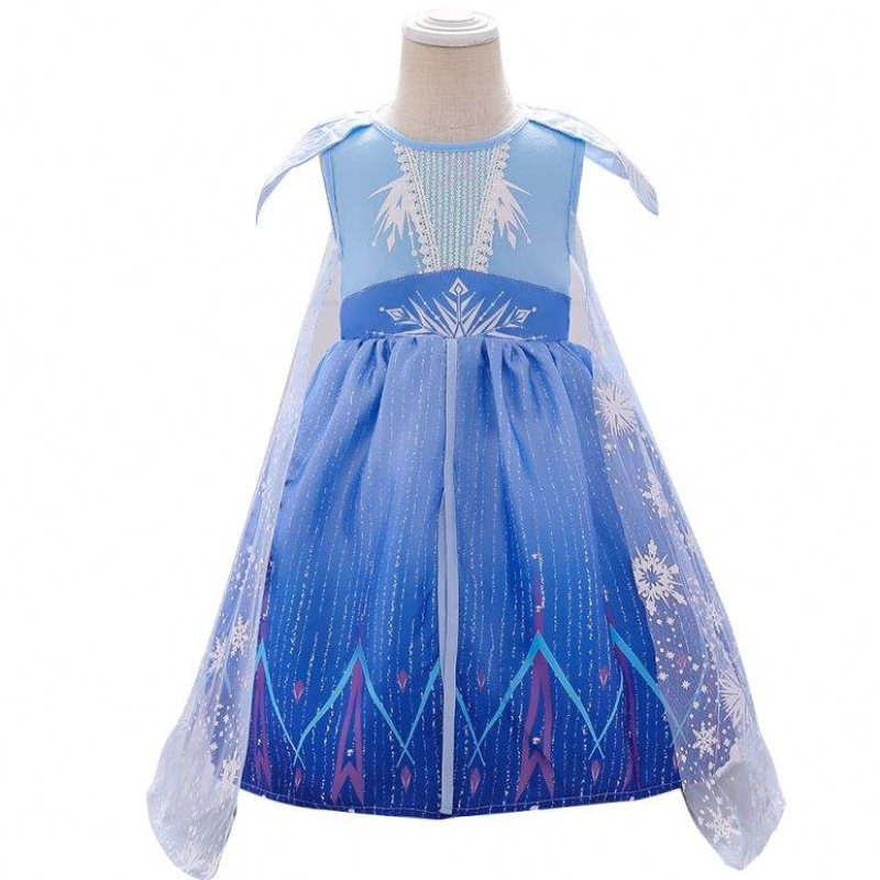 Baige Girls Summer Dress Newborn Baby Elsa 2 Blue Girl Party Dress Bx1730