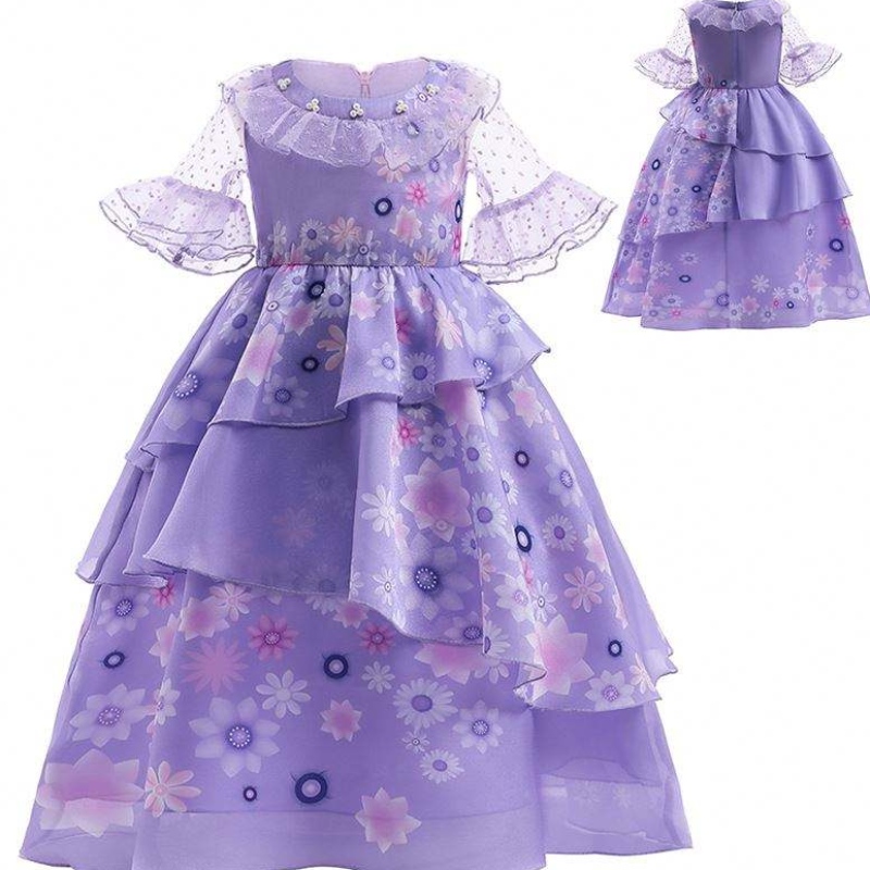 Baige cosplay isabella purple anime enty encanto dress carnival party princess for girls