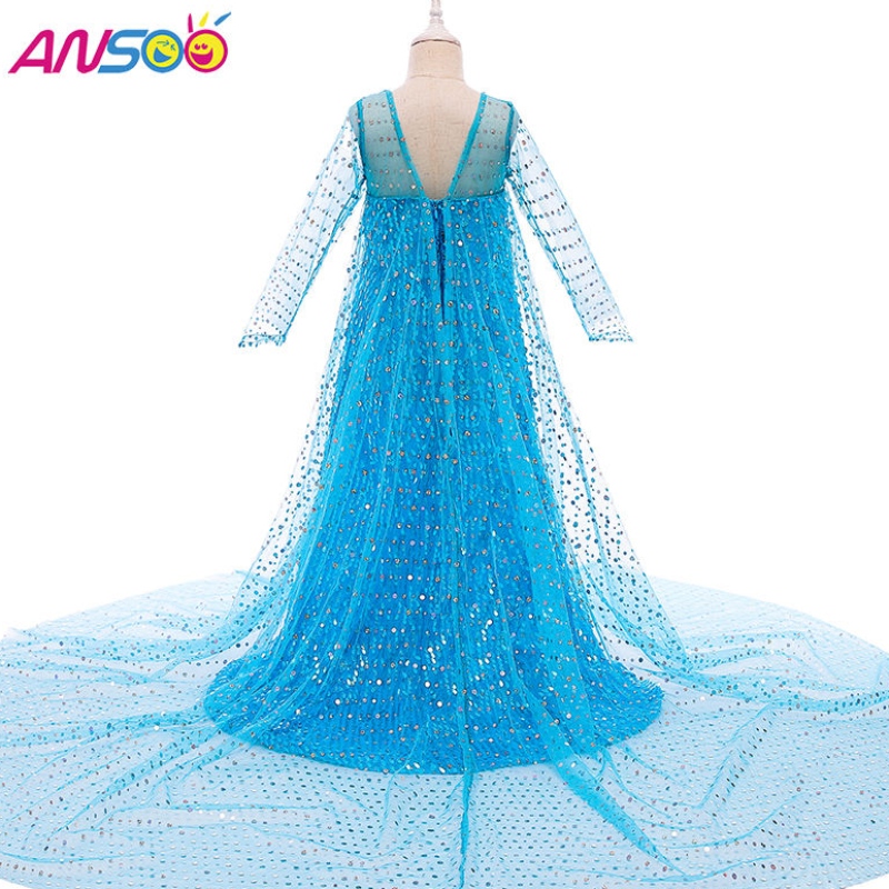 ANSOO TOPLE COMMSS ALCTING ANCHING PRINCESS UP UP LUNG TAIL 2022 ELSA Anna Dress for Girls