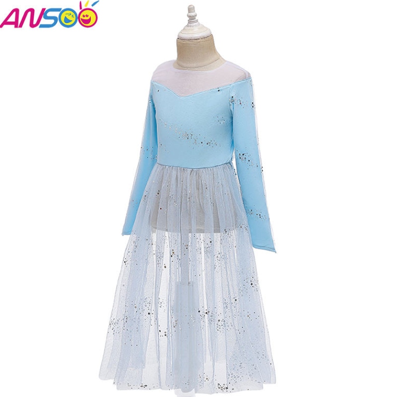 ANSOO Dress Up 2 Princess Elsa Anna Fashion Dress Costume Elsa 2 Movie 2 Dress for 2-13 Year