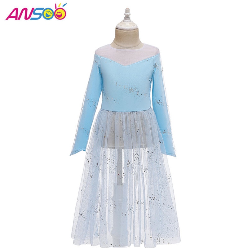 ANSOO Dress Up 2 Princess Elsa Anna Fashion Dress Costume Elsa 2 Movie 2 Dress for 2-13 Year