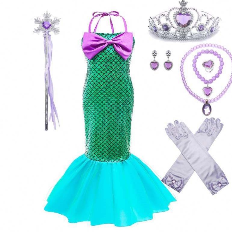 Amazon Hot Belling Party Princess Ariel Cosplay up Kids Mermaid Costume DGHC-028