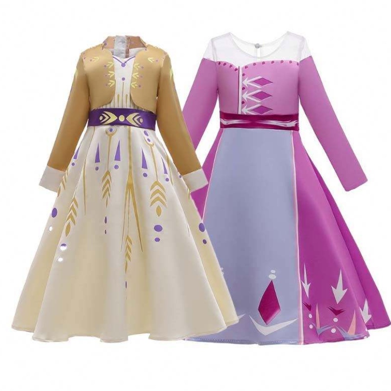 2022 فستان جديد لباس الثلج الثلج ملكة إلسا 2 فستان تنكري زي الهالوين HCGD-016
