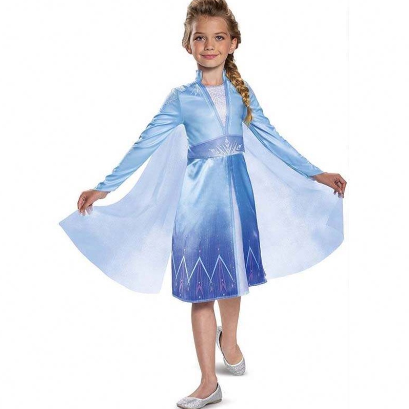 أطفال فتيات هالوين حفلة تأثيري 110-150 سم الأميرة لباس إلسا فستان الأميرة HCGD-011