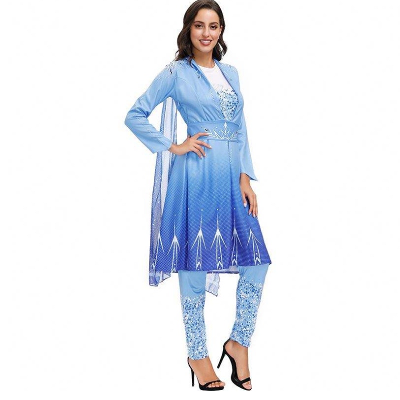 2022 جدد الوافدين الثلج الثلج ملكة Elsa Cosplay Halloween Women HCGD-055