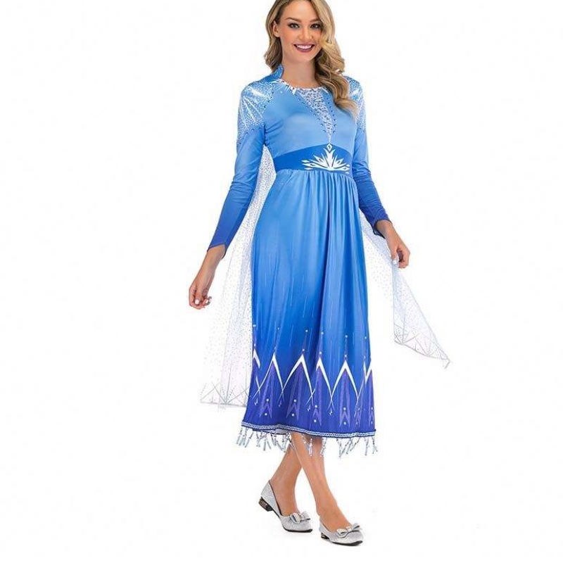 أفكار المنتج الجديدة 2022 ACT ACT 2 Halloween Cosplay Elsa Adult Costume for Women SZAC-005