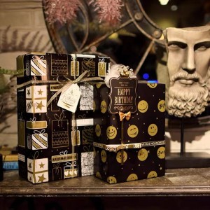 ورق الالتفاف ورقة الأنسجة المطبوعة لشعار Borthday المخصص طباعة 60g/70g/80g/90g/100g حزمة هدايا الورق الالتفاف الورق متعدد الألوان.