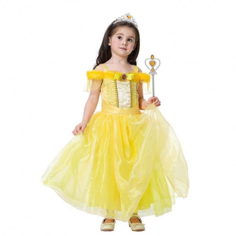 أزياء حفل عيد ميلاد عيد ميلاد الهالوين للأطفال الأميرة بيل قاعة ثوب HCBL-006