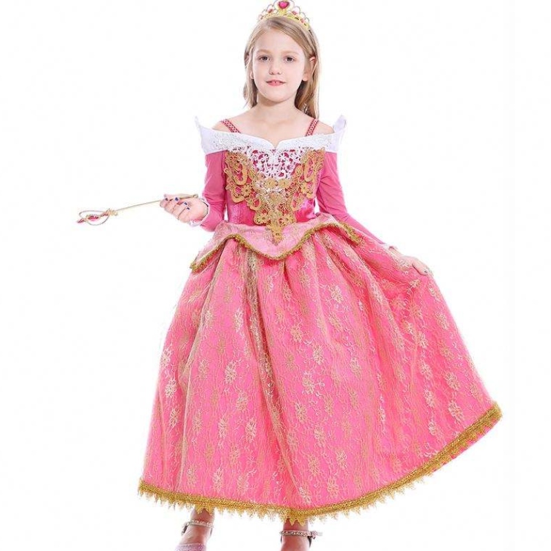 Baige Girls Dress Sleeping Beauty Princess Aurora Lace Dress Cosplay Performance