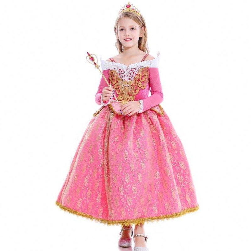 Baige Girls Dress Sleeping Beauty Princess Aurora Lace Dress Cosplay Performance