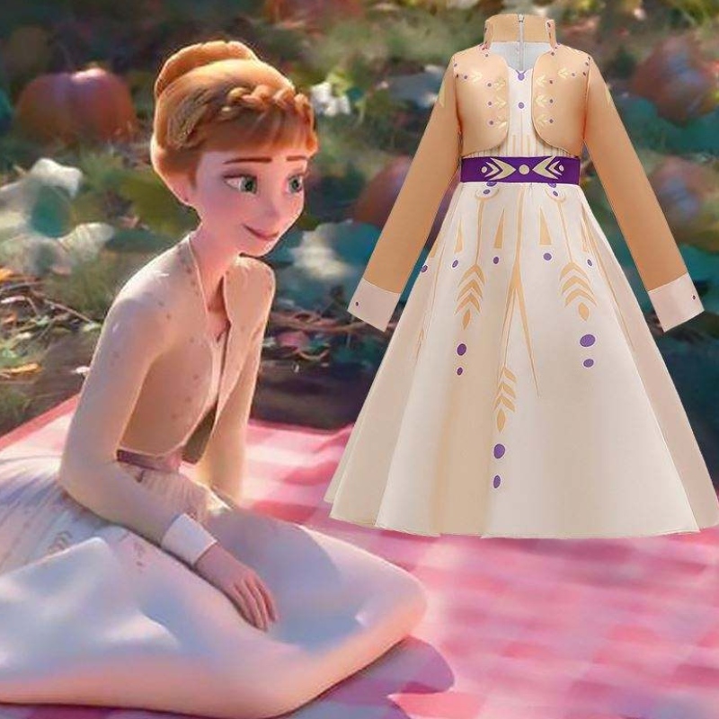 Baige New Elsa Anna Girls Princess Dress Halloween Cosplay Elsa Dress Cosplay Costume Girls