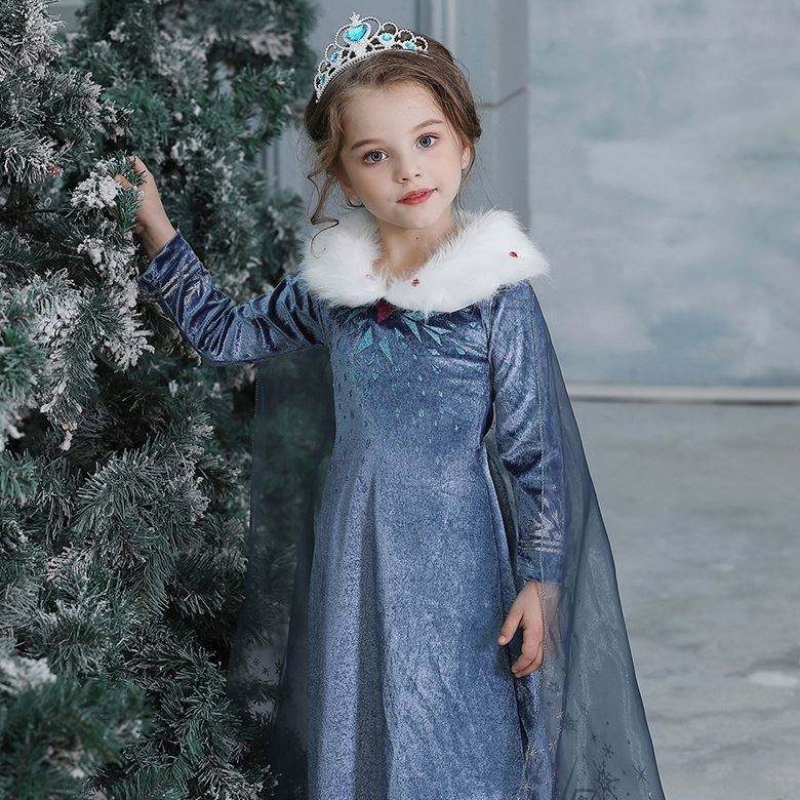 2020 حفلة بالجملة إلسا آنا برينسيس فتاة الأطفال معطف الشتاء لباس معطف
