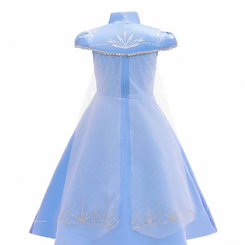 فستان Elsa الجديدة الأزياء القصيرة معطف هالوين جنية الأميرة الأميرة كوزبلاي زي