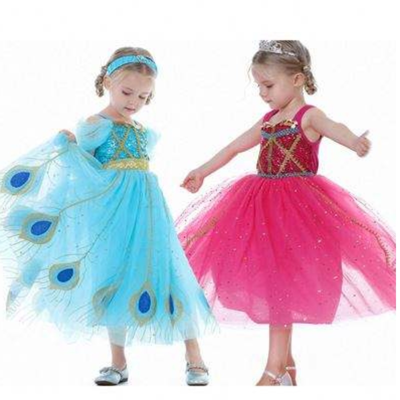 Baige Newjasmine Princess Dress Halloween Cosplay Costume Kids Party Dress Bx8140