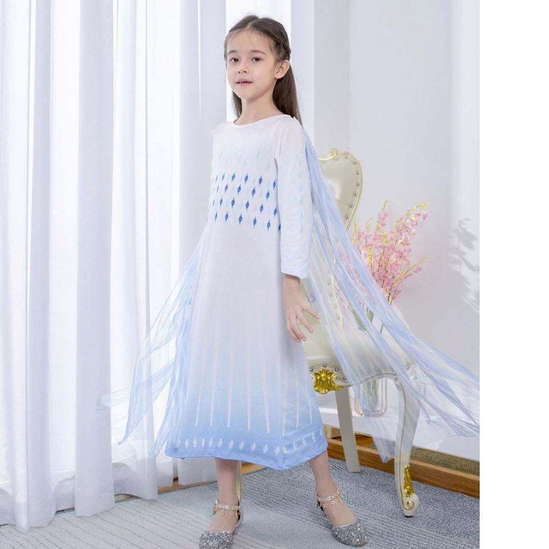 Baige White Princess Elsa Dress Girls Dresses Asy Halloween Comple for Kids TV&Comples Movie