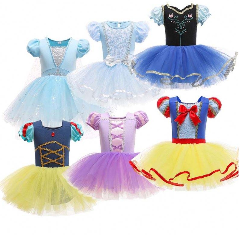 الأطفال Elsa Anna Rapunzel Snow White Tutu Dress Princess Costume Kids Girl Performan