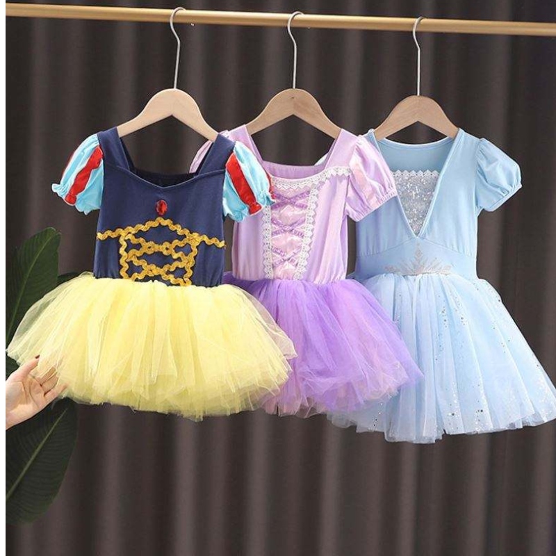 الأطفال Elsa Anna Rapunzel Snow White Tutu Dress Princess Costume Kids Girl Performan