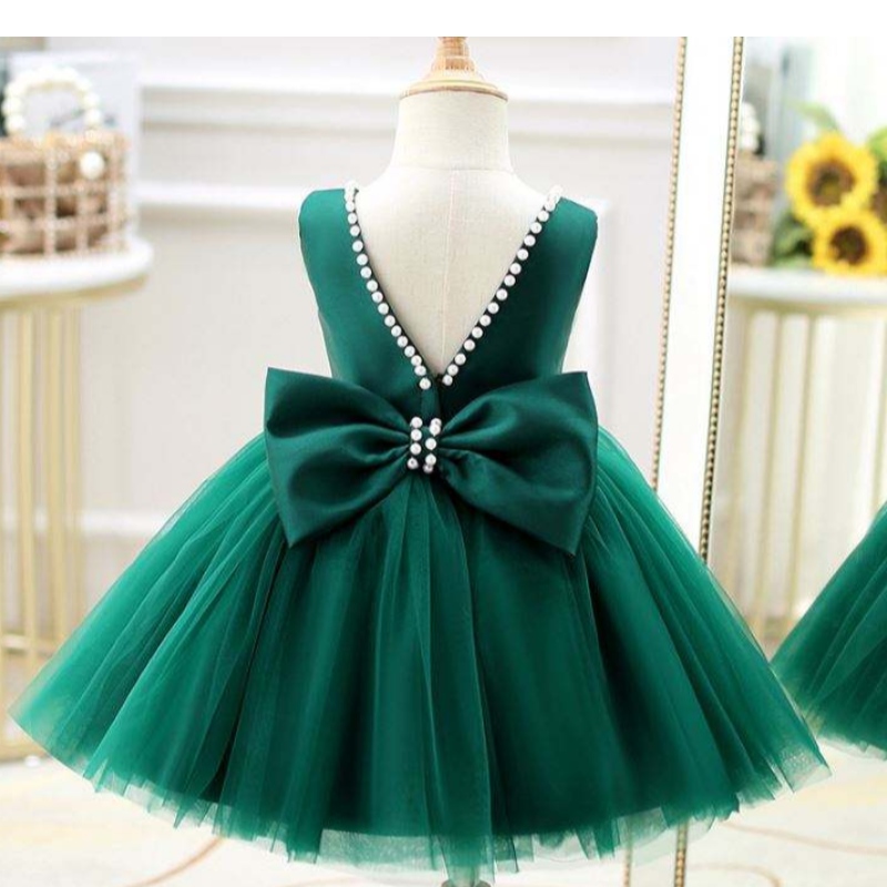 Baige Toddler Princess Flower v Back Beading Dress Dress Baby Birthder Birthday Frydress Forts.