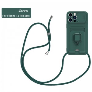 المنتج الجديد مناسب لغطاء واقي Apple iPhone14Pro Max ، حبل تعليق نوع النافذة المضادة للهاتف المحمول الغطاء الواقي للهاتف المحمول