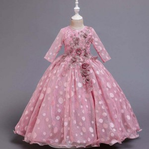 Baige أزياء جديدة للأطفال ملابس طفل فستان فستان عيد ميلاد فستان ترتر فستان الدانتيل للبنات الصغيرة x209