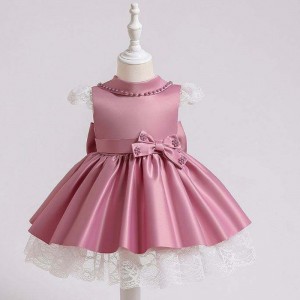 Baige حديثي الولادة كعكة الطفل فستان الأطفال فساتين الأطفال أول معمودية ترتر توتو الملابس XZ003