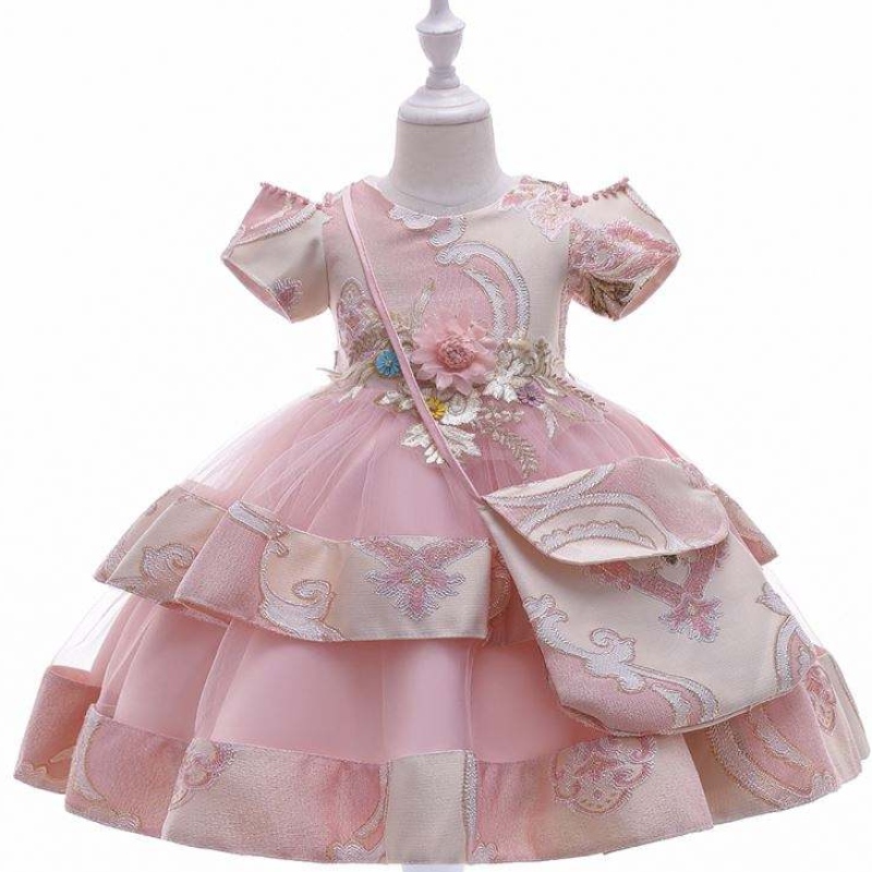 Baige Amazon Hot Sale New Wedding Frock Frock Cermony Girl Party Dress Kids 3-8 Years Old Girl Virties L5212