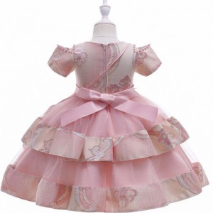 Baige Amazon Hot Sale New Wedding Frock Frock Cermony Girl Party Dress Kids 3-8 Years Old Girl Virties L5212