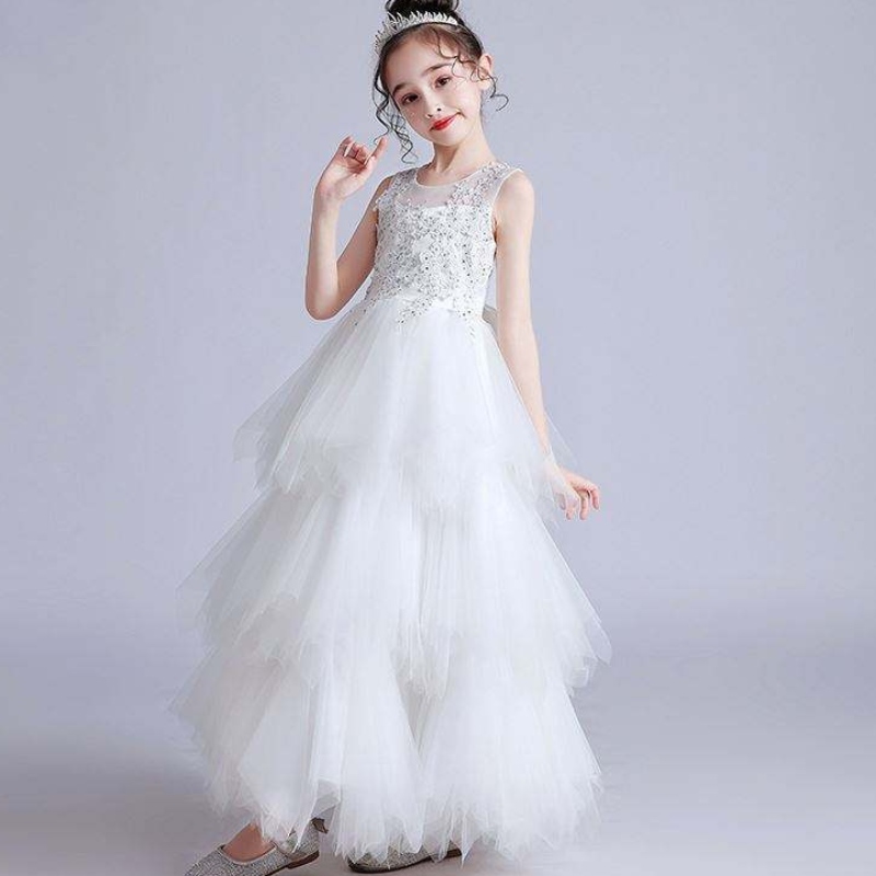 Baige Wholesale White Luxury Puffy Girls Girls Party Ball Ball Ball Birth Bridge LP-2180