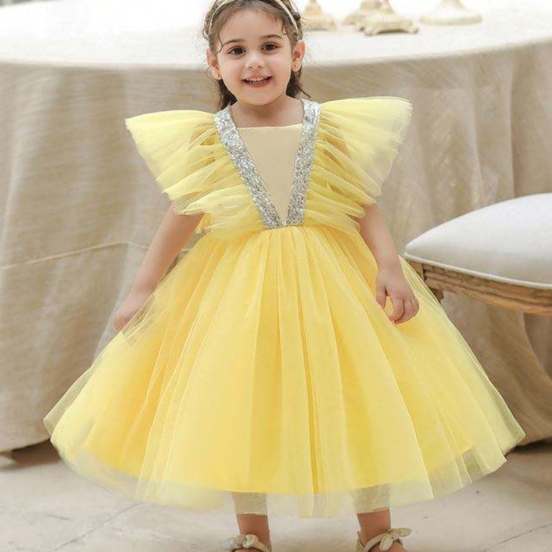 Baige Summer Puffy Flower Girl Girl Dress Fress Full Moon Kids Wedding Tutu Party Dress L2065XZ