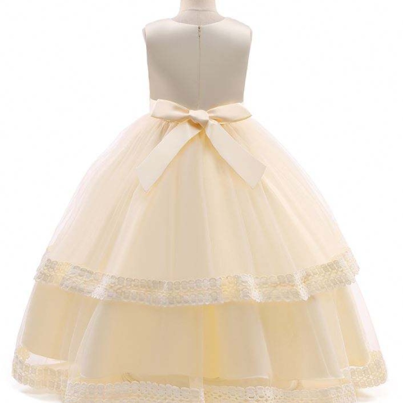 Baige Flower Girl Frock Designs 4-15years Teenager Wedding Ball Ball Virtique Party Dresses