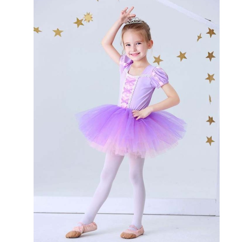 Baige Princess Elsa Cotton Clothing Children Apparel Adming Event Party Stails Ballelet Ballet Dress Tutu Design