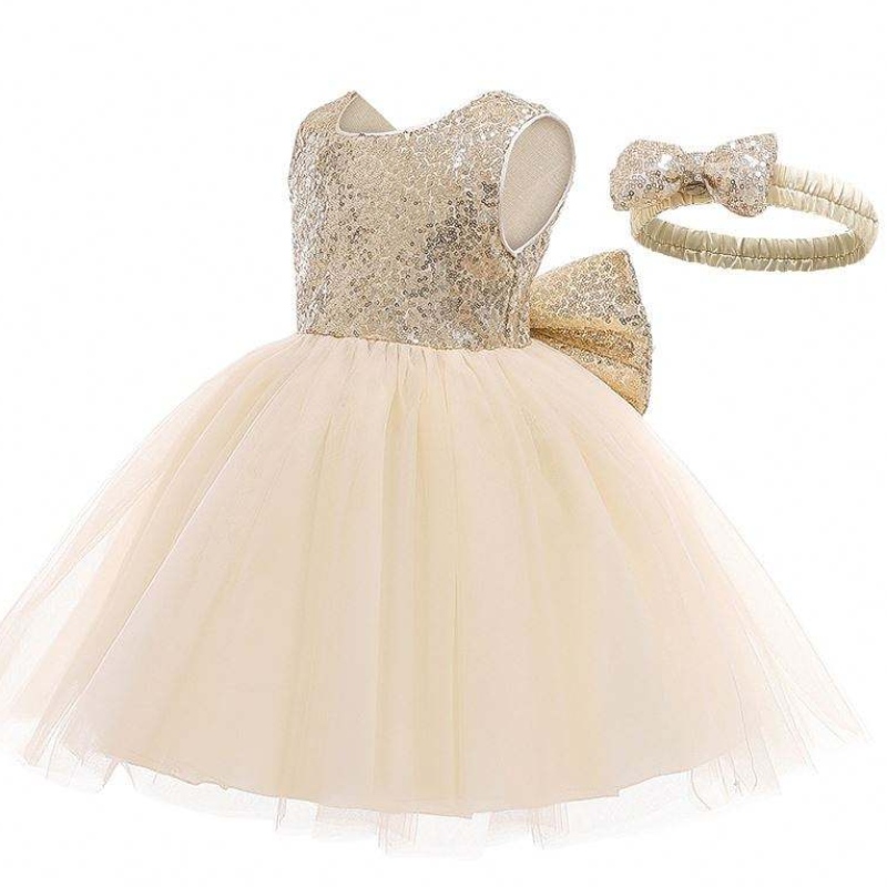فستان طفل مصمم على تصميم القوس فتاة أزياء الأزياء حفل زفاف حفلة عيد ميلاد الأطفال الفساتين