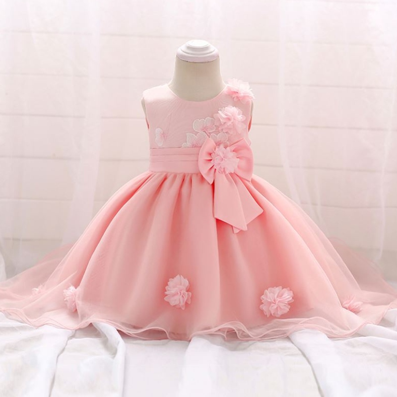 Girls Flower Girl Dress Kids Wedding Dresses Party First Communion ؛ فستان أزياء حفل زهرة عيد ميلاد