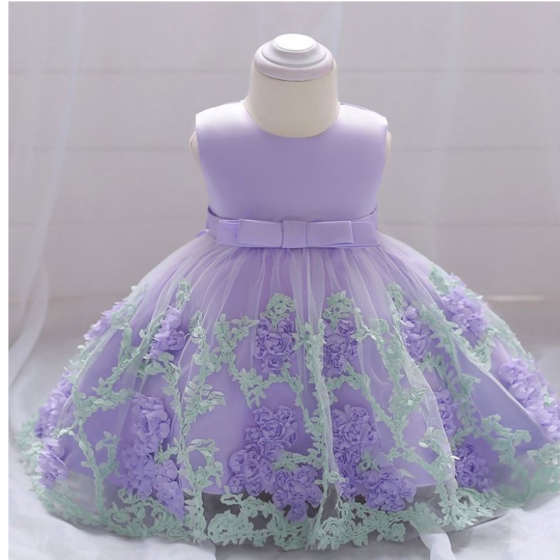 Baige Children Fashion Party Frock Kids Ware Flower Girl Dress for Kids 0-2 years