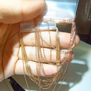 18K/14K/10K/9K DIY قلادة ذهبية جاهزة للشحن