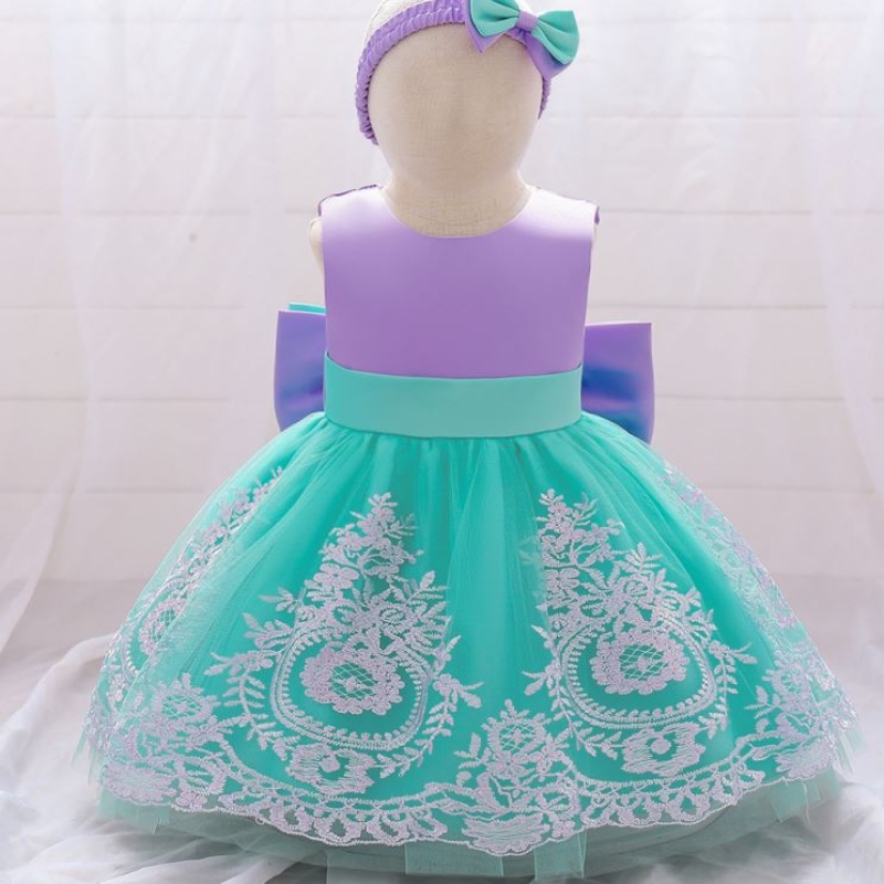 Baige 2021 تصميم جديد Baby Purple Infant Flower Girls \\ 'Floral Dresses Kids First Communion ؛ فستان حفلة عيد ميلاد