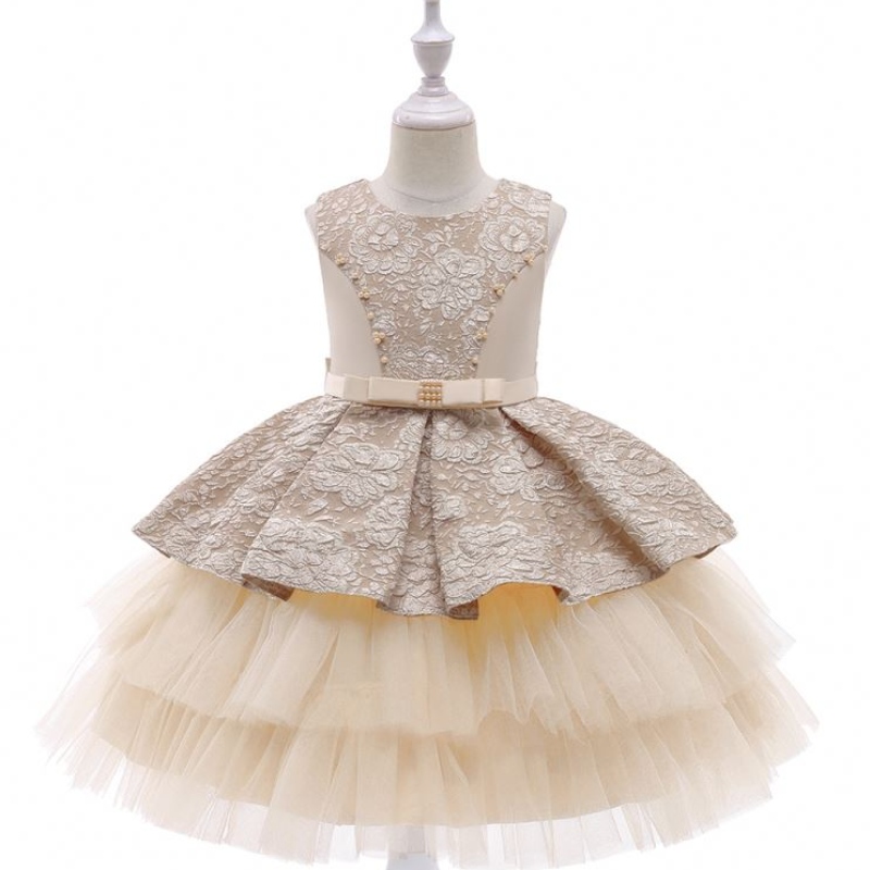 Baige Princess Flower Girl Girt Dress Birthday Pageant Party Bress