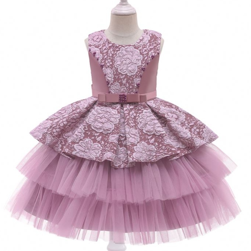 Baige Princess Flower Girl Girt Dress Birthday Pageant Party Bress