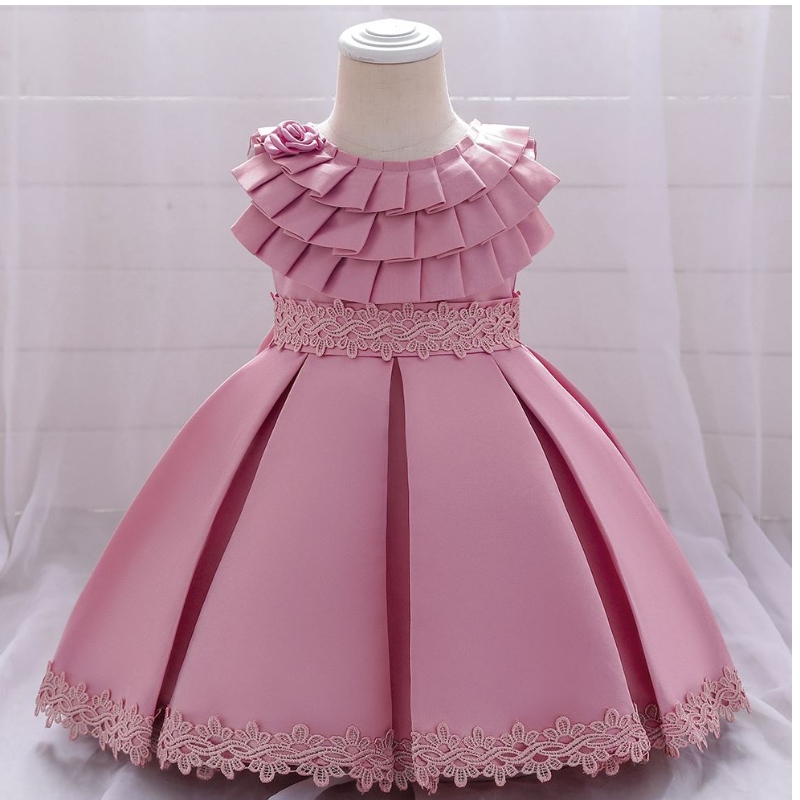 Baige Hot Sale Summer Winter Flower Girls Princess Dress Children Clother Equin Wedding Deters Elsa Anna Dress for Girls L1976XZ