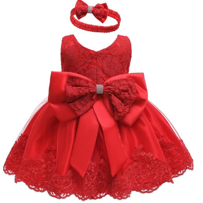 Amazon \\'s Hot Baby Birthday Party Dress Bow Tutu Dress Lace Prince Dress مع Hairband