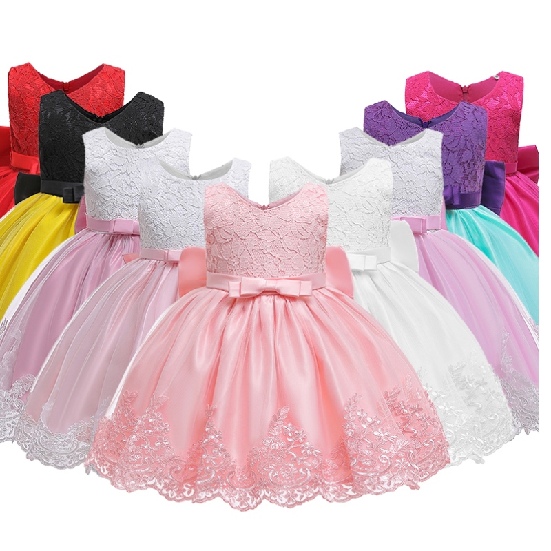 Amazon \\'s Hot Baby Birthday Party Dress Bow Tutu Dress Lace Prince Dress مع Hairband