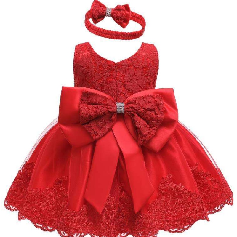 2022 New Party Lace Girls Baby Dresses Wholesale Pink Flower Girls \\ 'فساتين