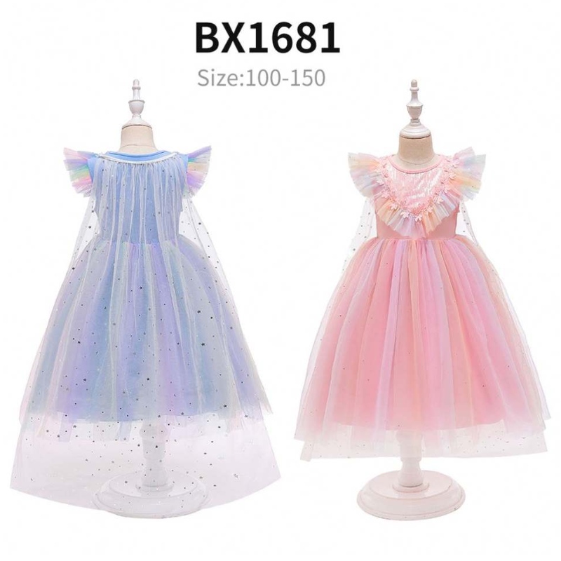 سعر رخيصة الأميرة آنا الأميرة إلسا الثلج ملكة فتاة الفتاة لباس الأطفال هالوين زي Cosplay Bx1693/BX1697