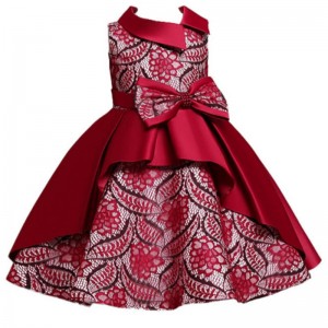 فتيات الفتيات عطلة الحفلة كرة الثوب فستان هالوين زي التنانير غير النظامية بلا أكمام فساتين الأميرة المطبوعة