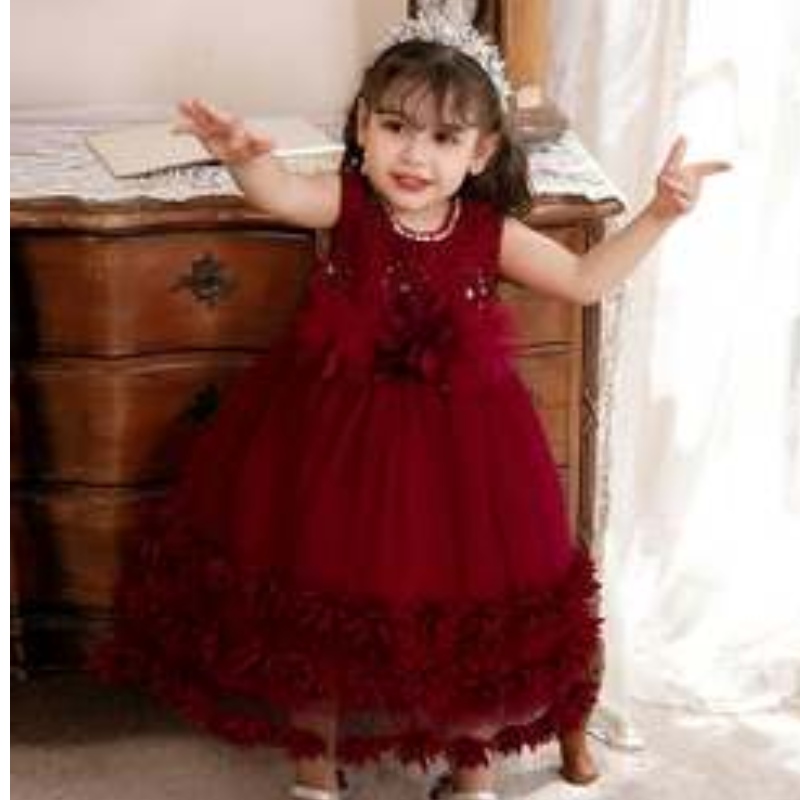 Baige 2022 Toddler Teen Ball Ball Ball Princess Tulle Flower Girl Dress Sealial exoral kid girl birthday forts styses