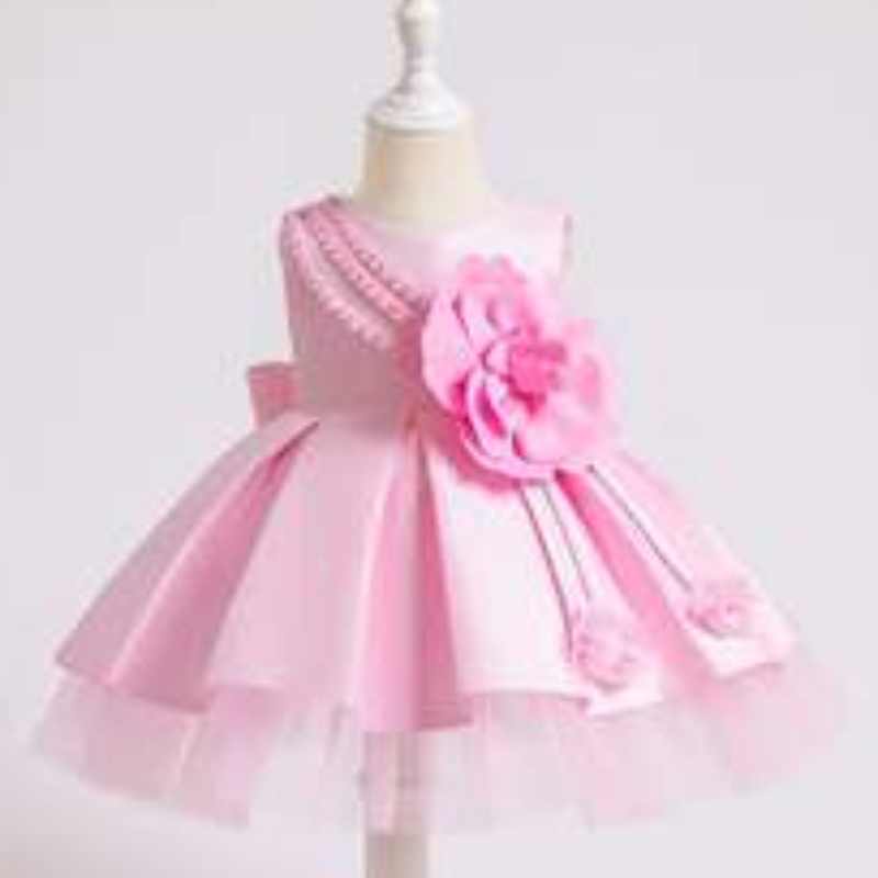 Baige Flower Girls Dress Baby Wedding Party Princess Clothing Kids Evening Girl Dresses XZ001