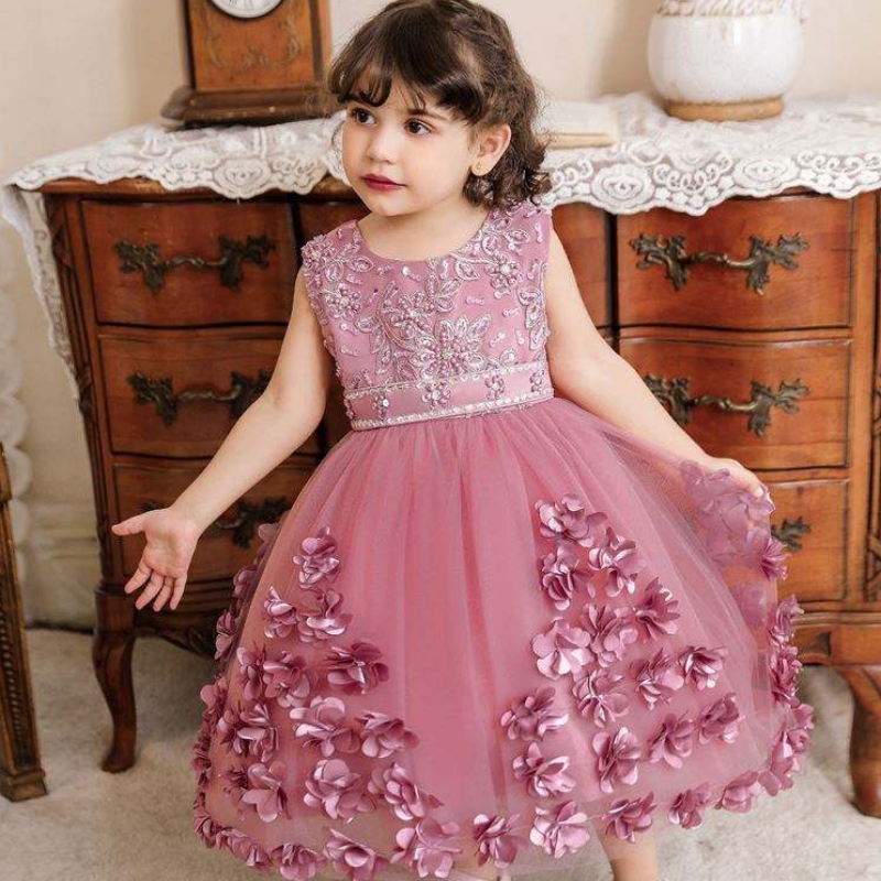 Baige Summer Floral Kids Baby Girl Dresses Party Princess Wedding 1 Year Birstrid