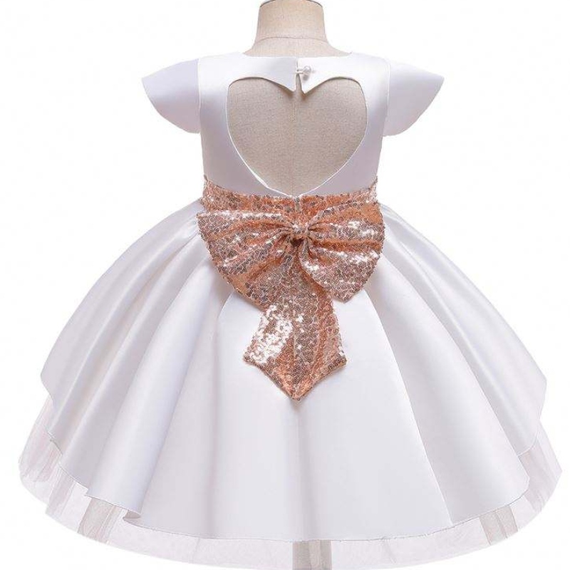 Baige Factory Wholesale White Pirpism Girls Ender Drity Dress Brety \\'s Party Press with Bow