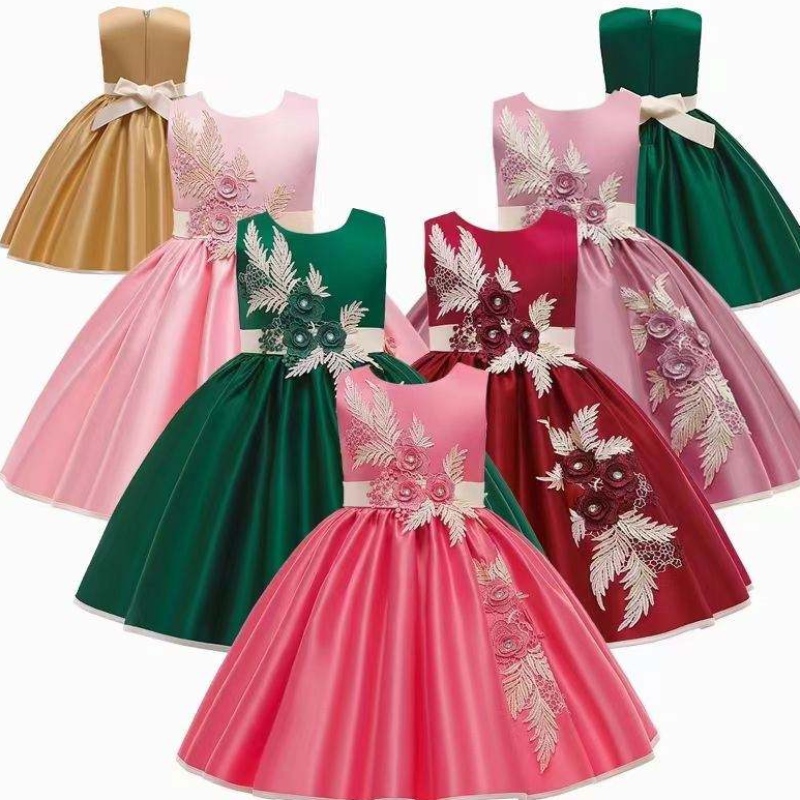 Baige Kids Boutique Clothes Girls Dress Design Design Spring Dress Suits Baby Girls Birthdy Party Party Dress